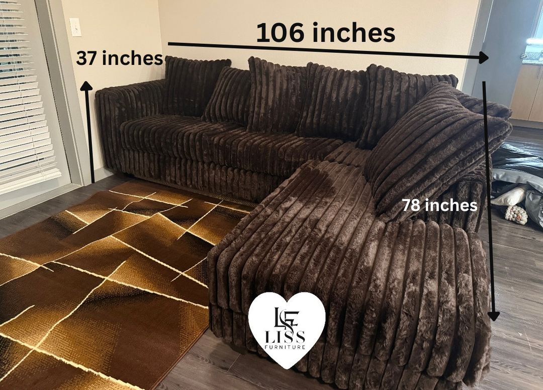 S300 Gia Corduroy Sectional Sofa