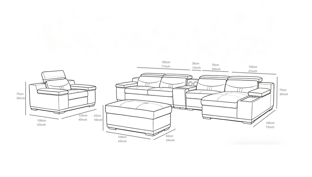 MI-1850 Arlet Sectional Sofa