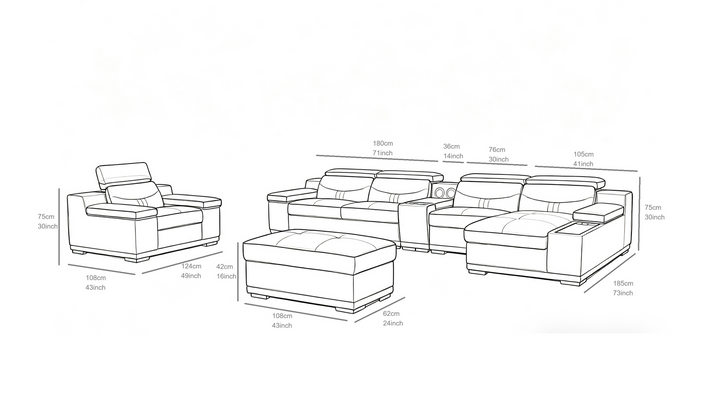 MI-1850 Arlet Sectional Sofa