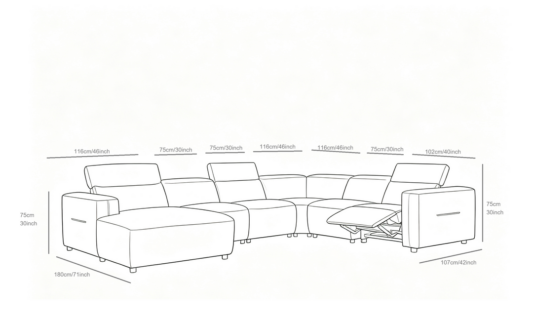 MI-2525 Noel Reclining Sectional