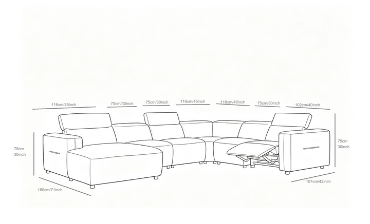 MI-2525 Noel Reclining Sectional