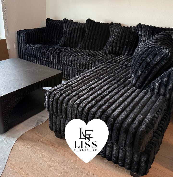 S300 Gia Corduroy Sectional Sofa
