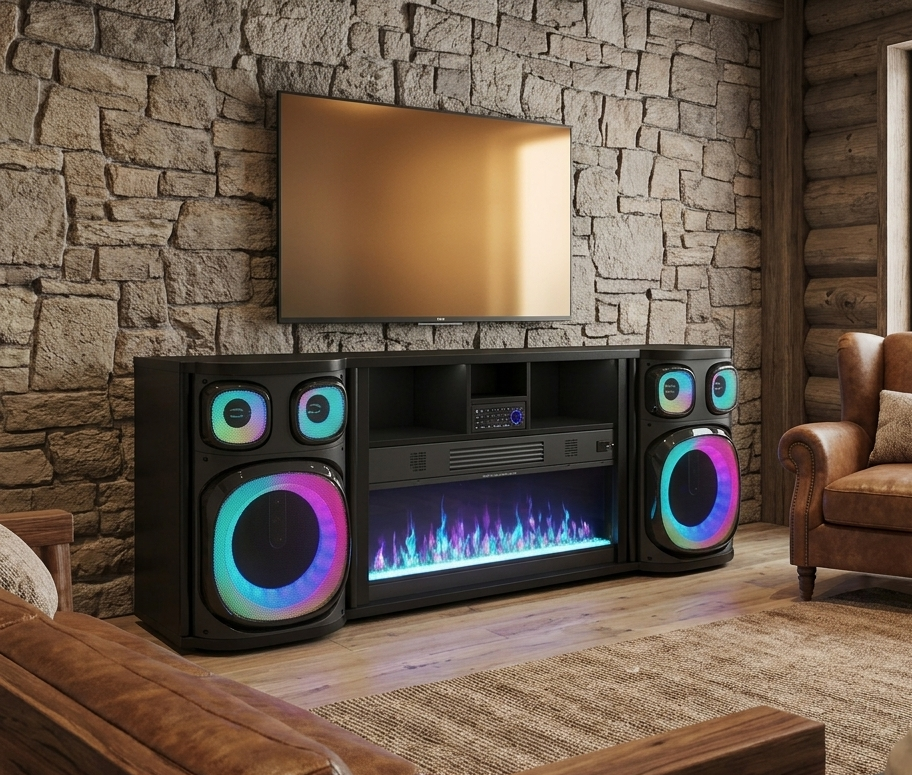 A-F16 Party On Fireplace