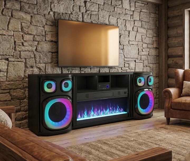 A-F16 Party On Fireplace