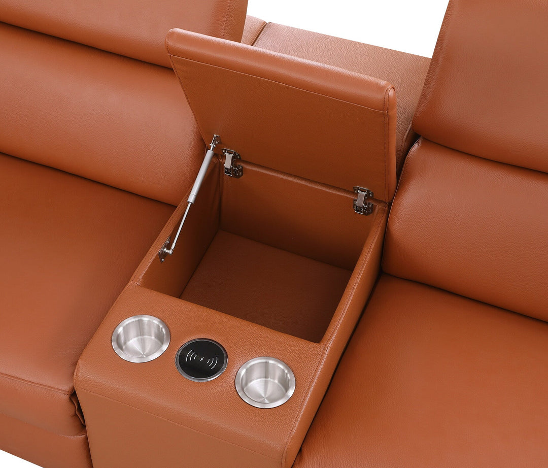 MI-633 Picasso II 7pcs Caramel Reclining Sectional