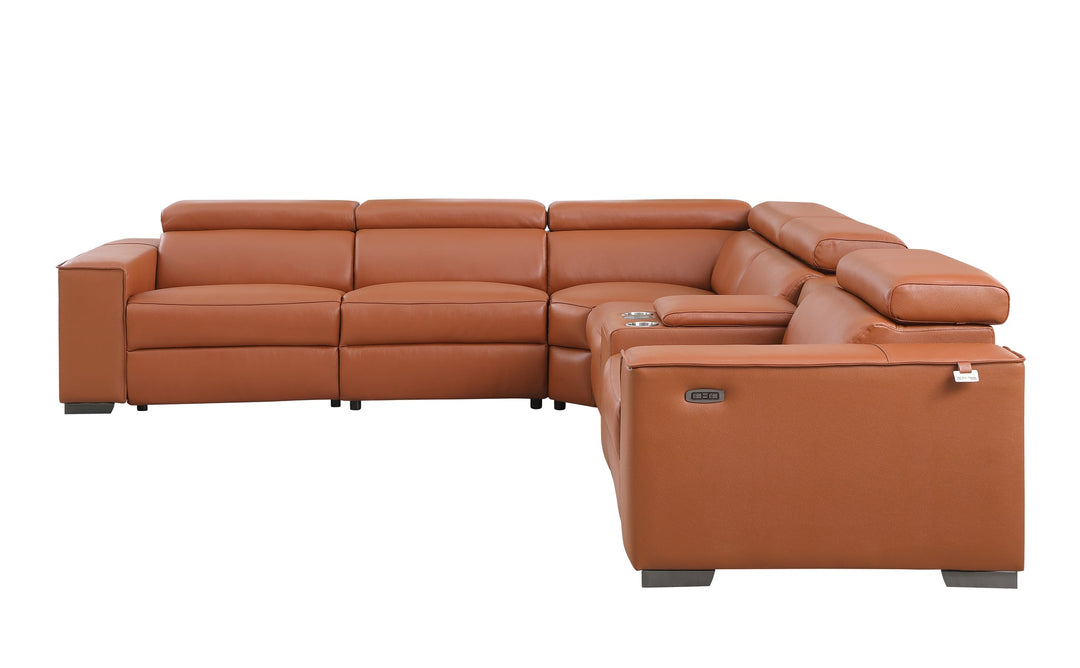 MI-633 Picasso II 6pcs Caramel Reclining Sectional