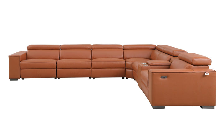 MI-633 Picasso II 7pcs Caramel Reclining Sectional