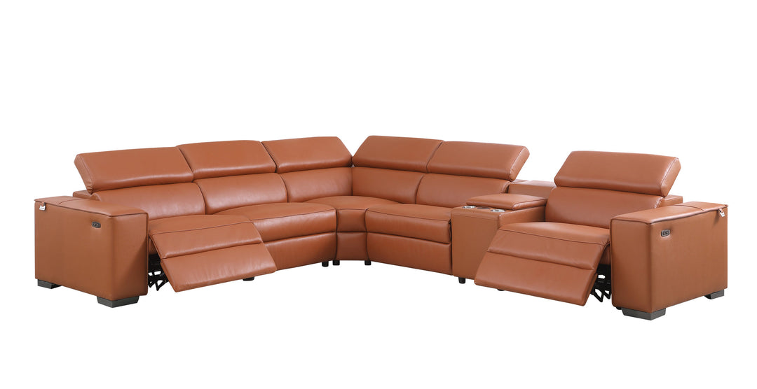 MI-633 Picasso II 6pcs Caramel Reclining Sectional