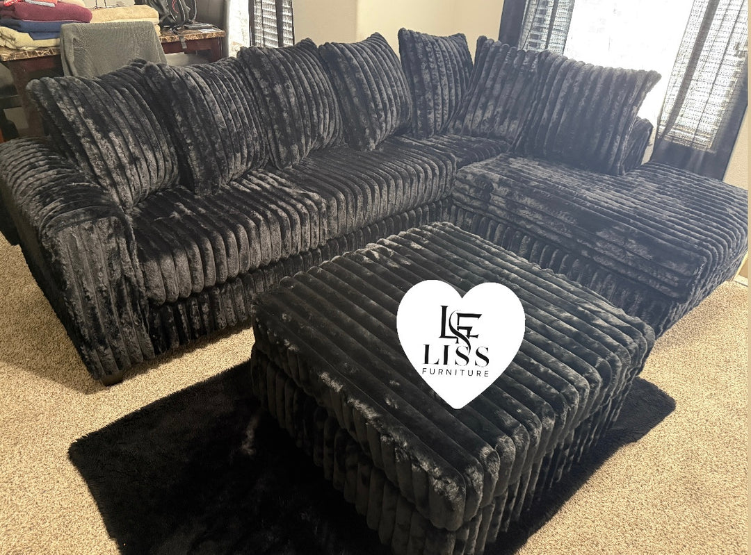 S300 Gia Corduroy Sectional Sofa