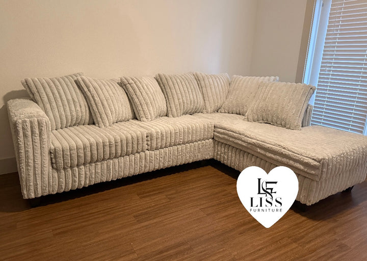 S300 Gia Corduroy Sectional Sofa