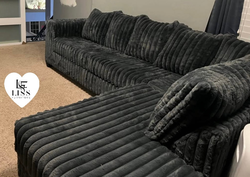 S300 Gia Corduroy Sectional Sofa