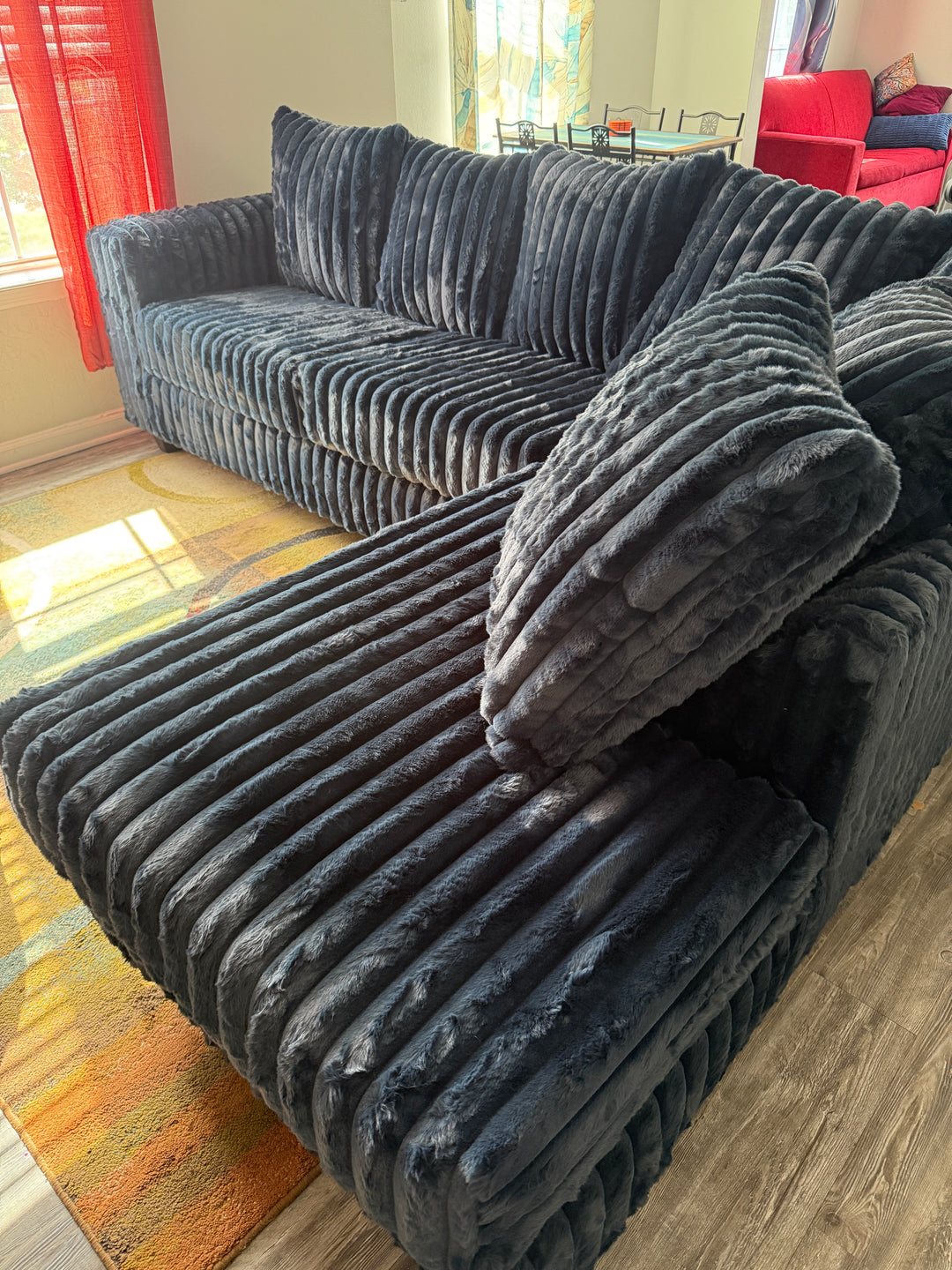 S300 Gia Corduroy Sectional Sofa