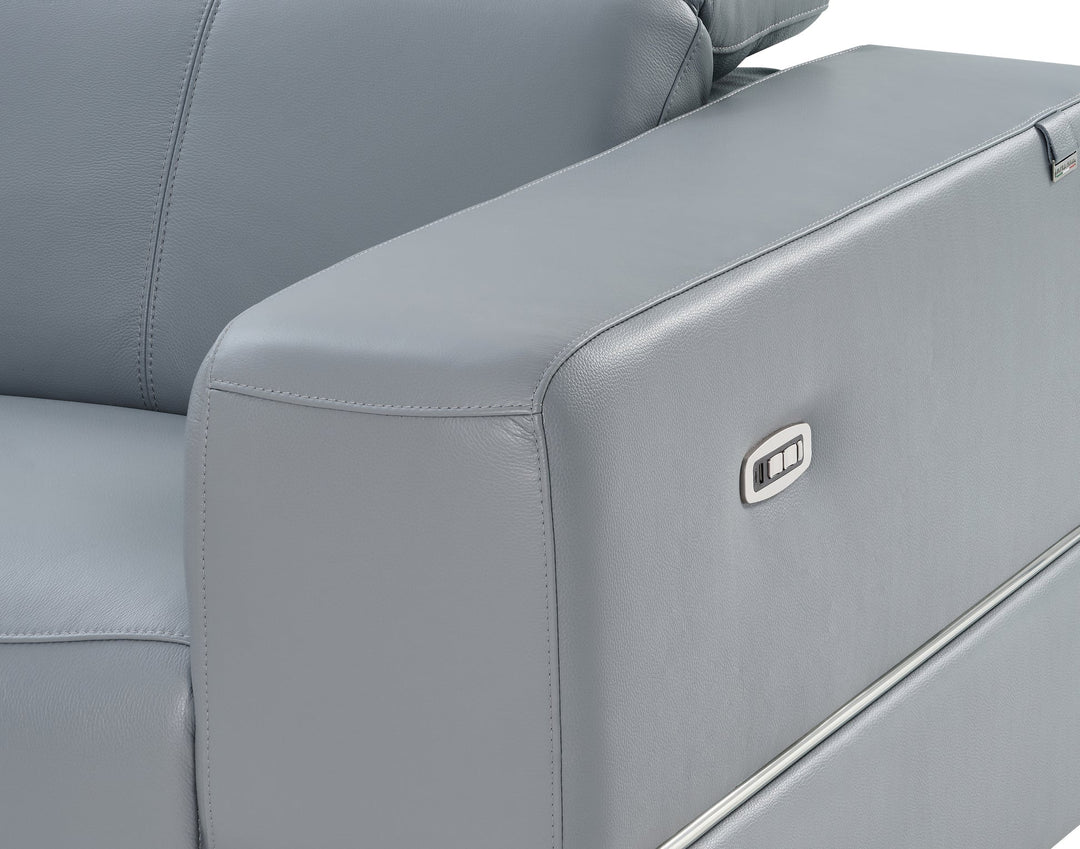 MI-1125 Franco II 7pcs Light Blue Reclining Sectional