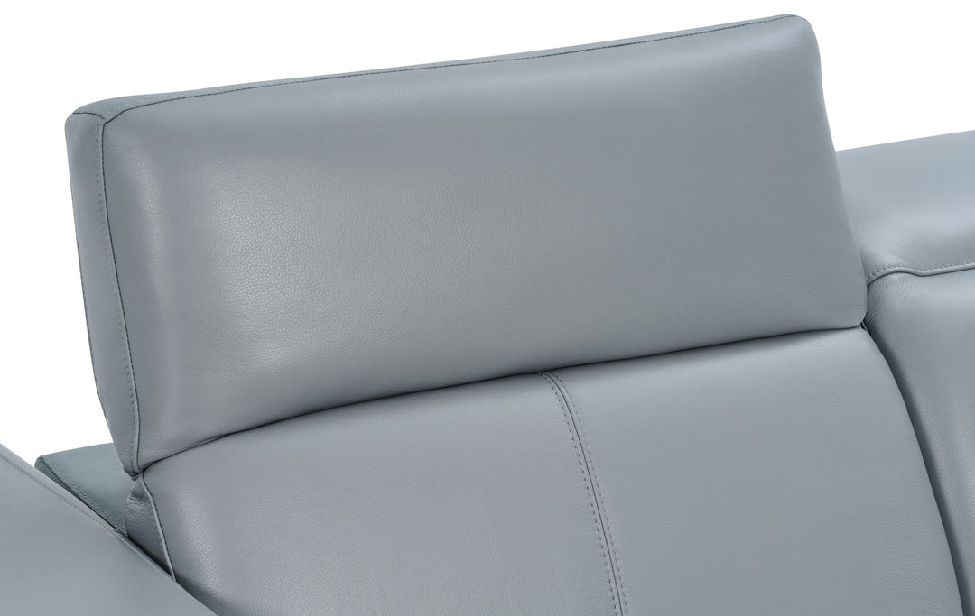 MI-1125 Franco II 6pcs Light Blue Reclining Sectional