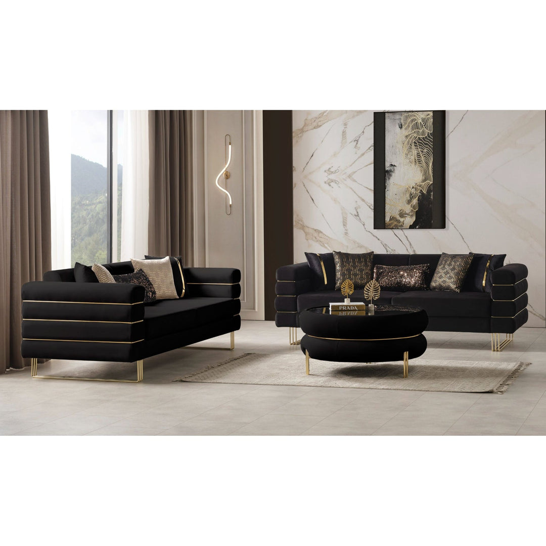 Luma Black Sofa & Loveseat