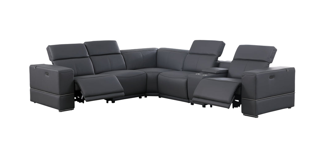 MI-1122 Franco 6pcs Dark Grey Reclining Sectional