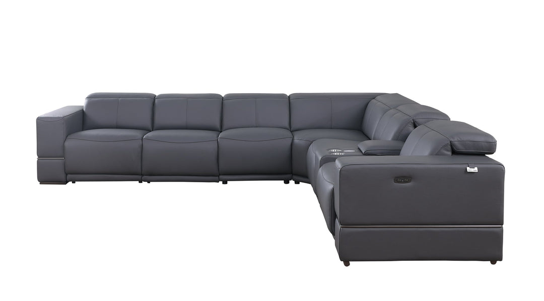 MI-1122 Franco 7pcs Dark Grey Reclining Sectional
