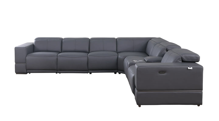 MI-1122 Franco 7pcs Dark Grey Reclining Sectional