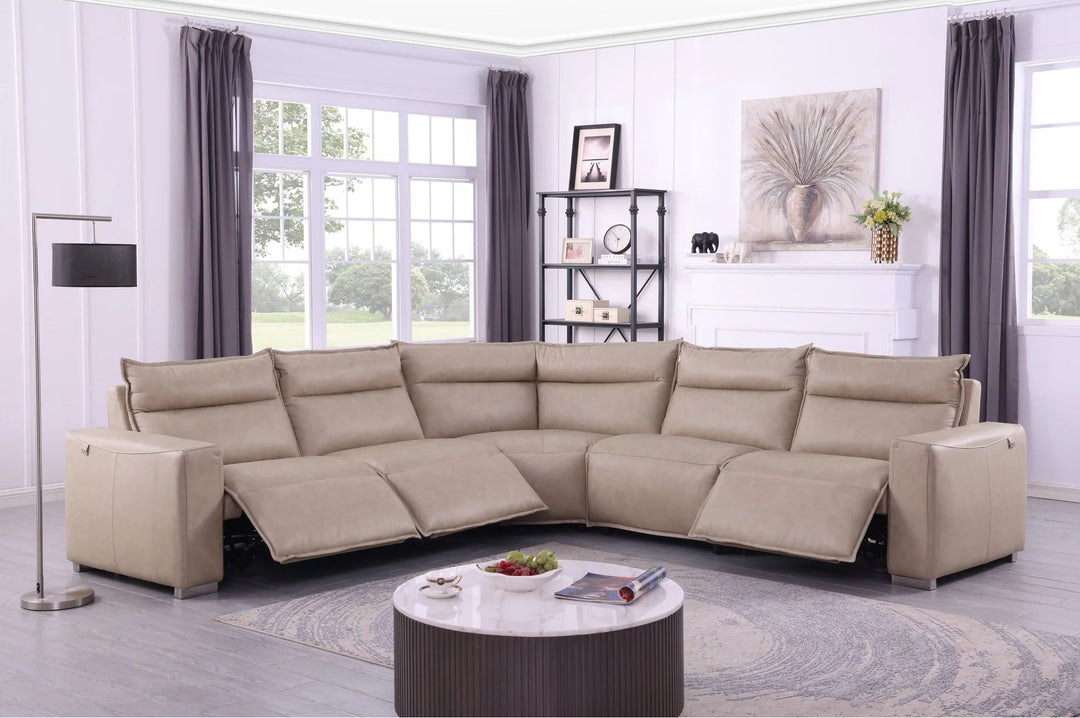 MI-1235 Sierra Reclining Sectional (Italian Leather)