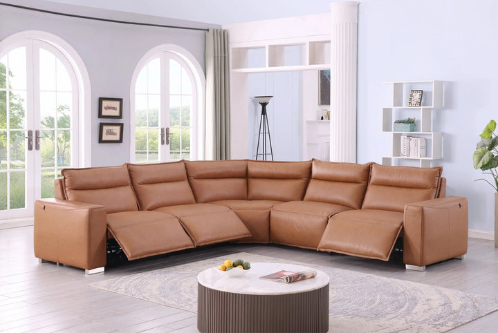 MI-1235 Sierra Reclining Sectional (Italian Leather)