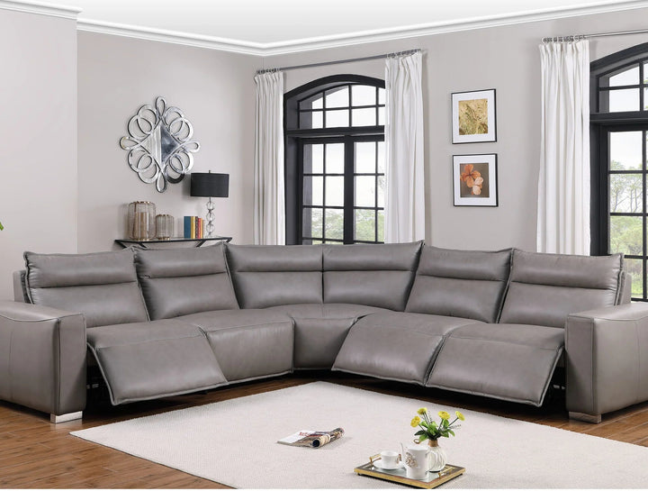 MI-1235 Sierra Reclining Sectional (Italian Leather)