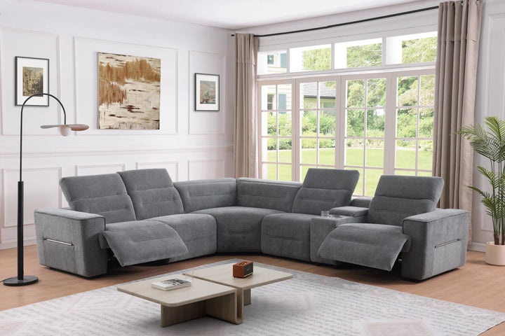 MI-1265 Nexus DK. Fabric Reclining Sectional