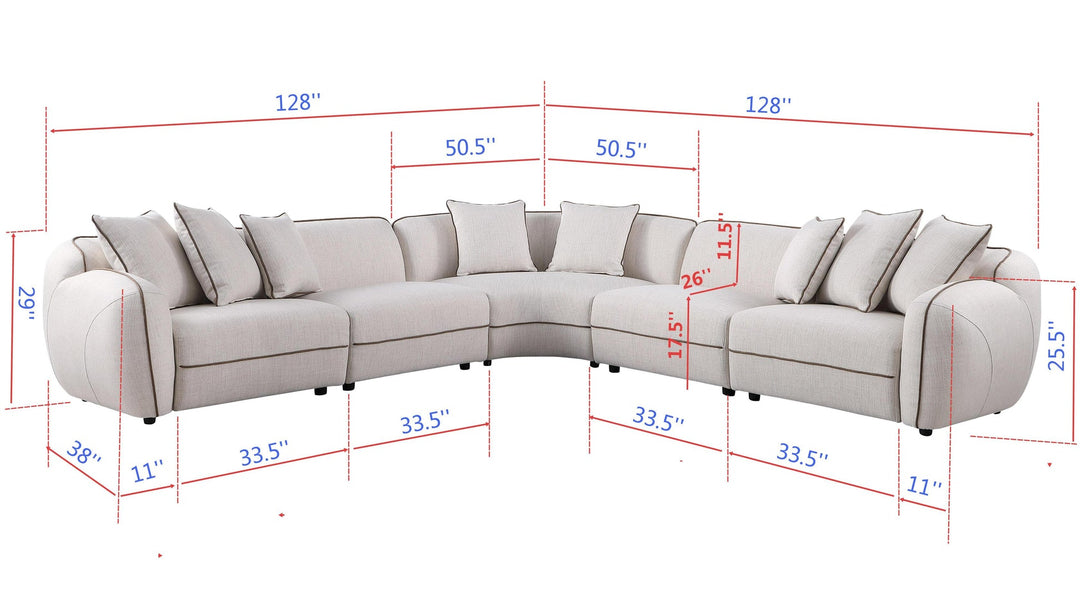 MI-3002 Gaby Sectional Sofa