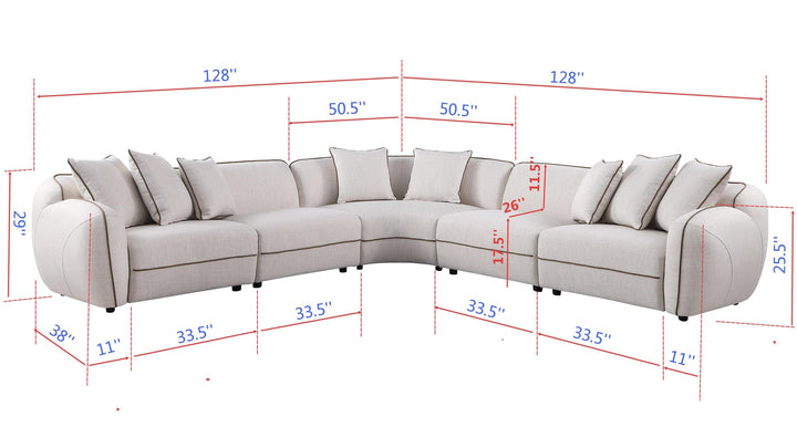 MI-3002 Gaby Sectional Sofa