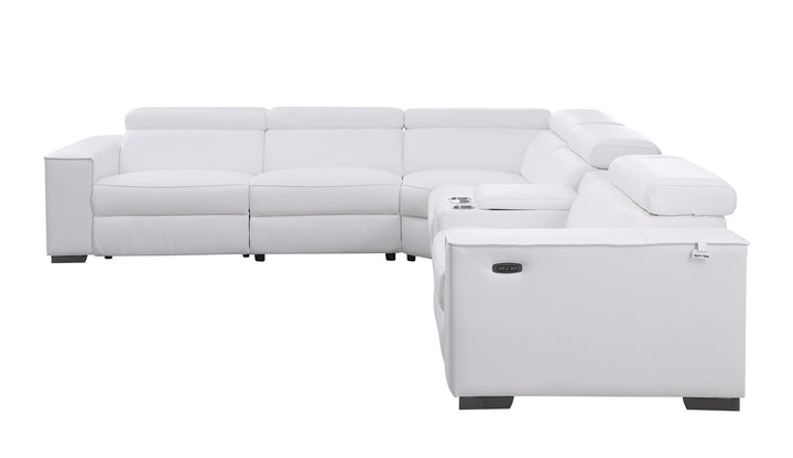MI-633 Picasso II 6pcs White Reclining Sectional