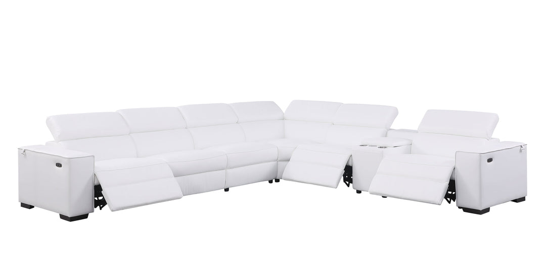 MI-633 Picasso II 7pcs White Reclining Sectional