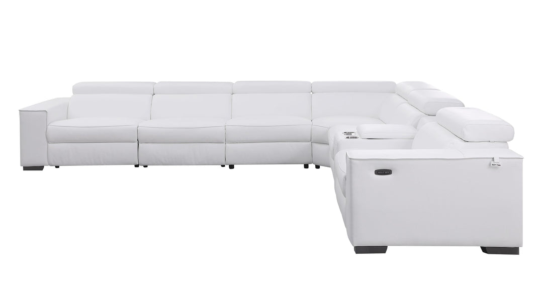 MI-633 Picasso II 7pcs White Reclining Sectional
