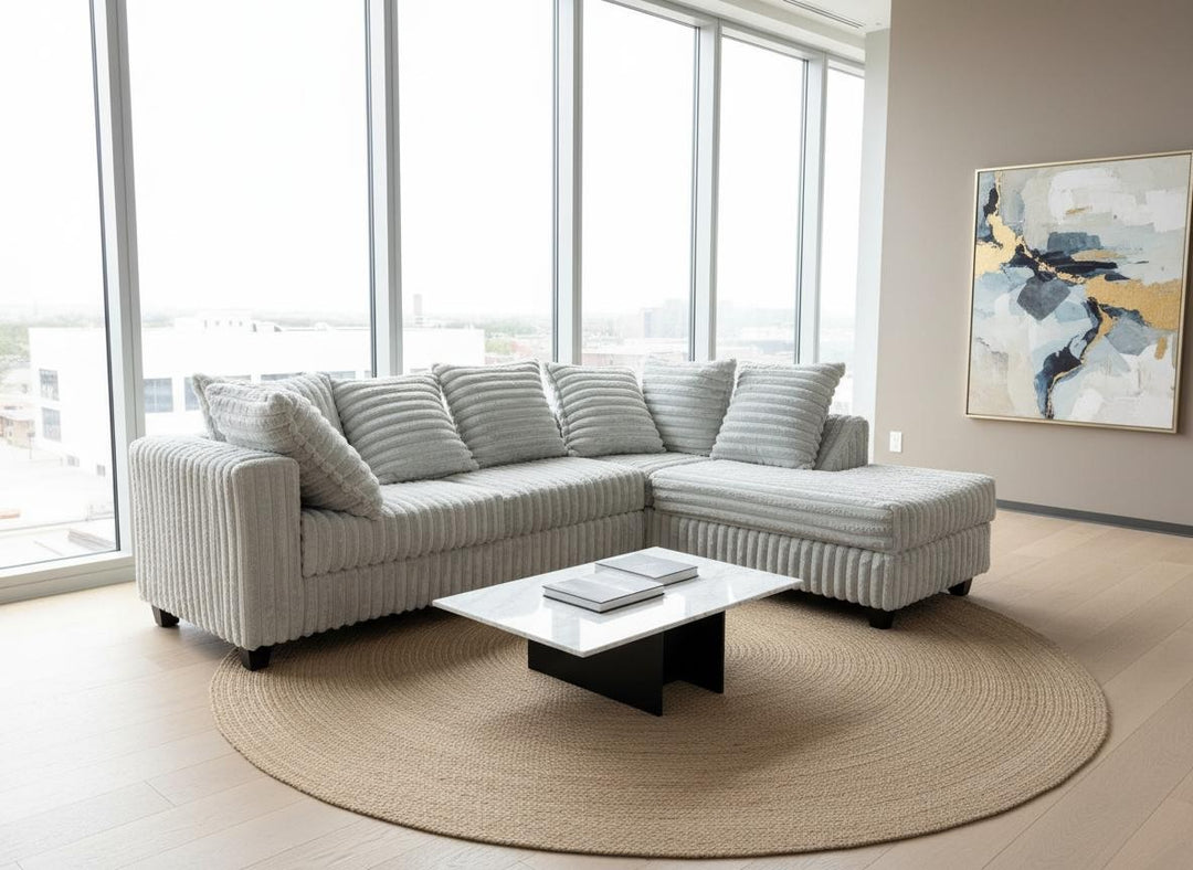S300 Gia Corduroy Sectional Sofa