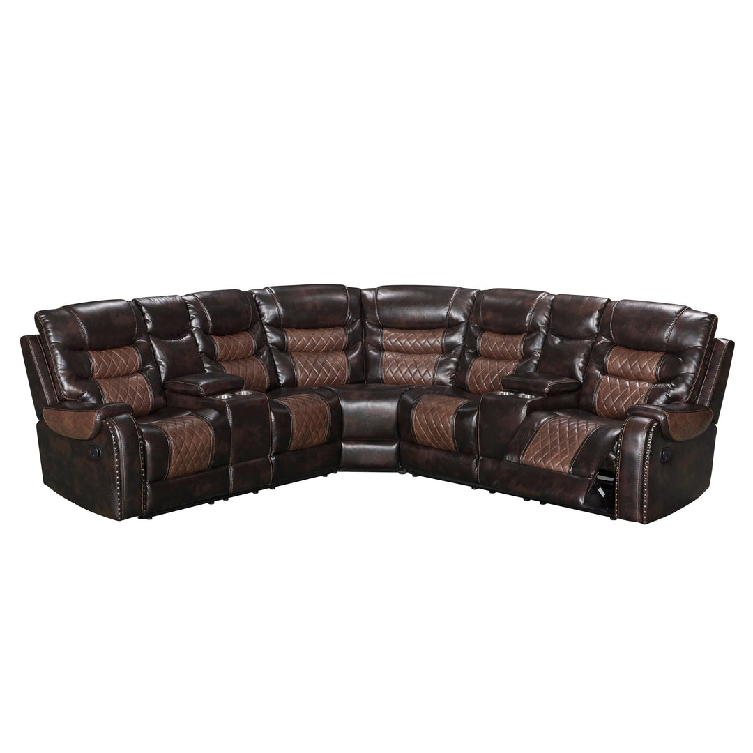 S1988 Phoenix II Brown Reclining Sofa & Loveseat