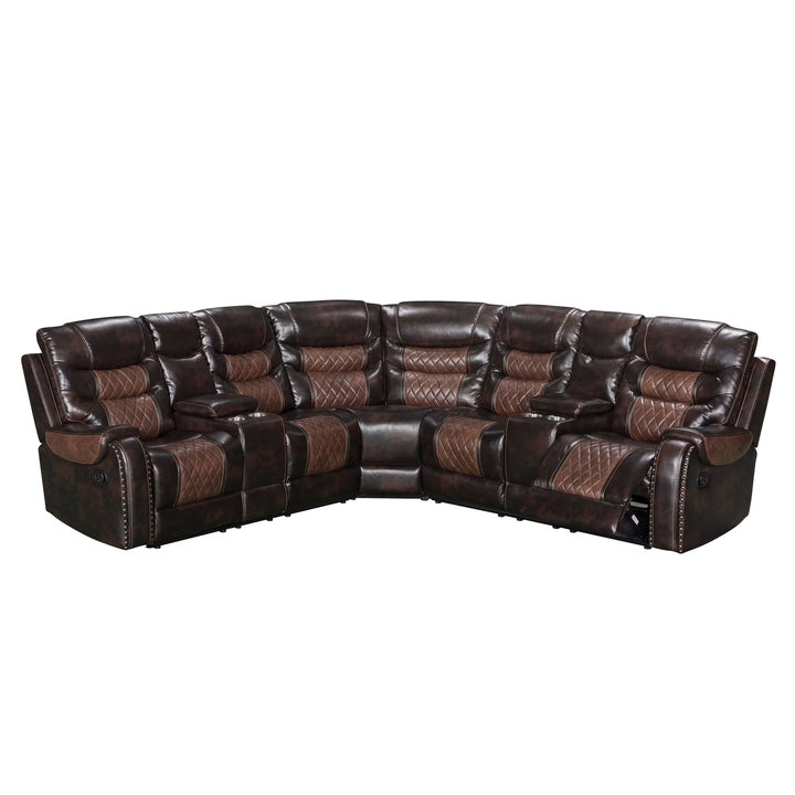 S1988 Phoenix II Brown Reclining Sofa & Loveseat