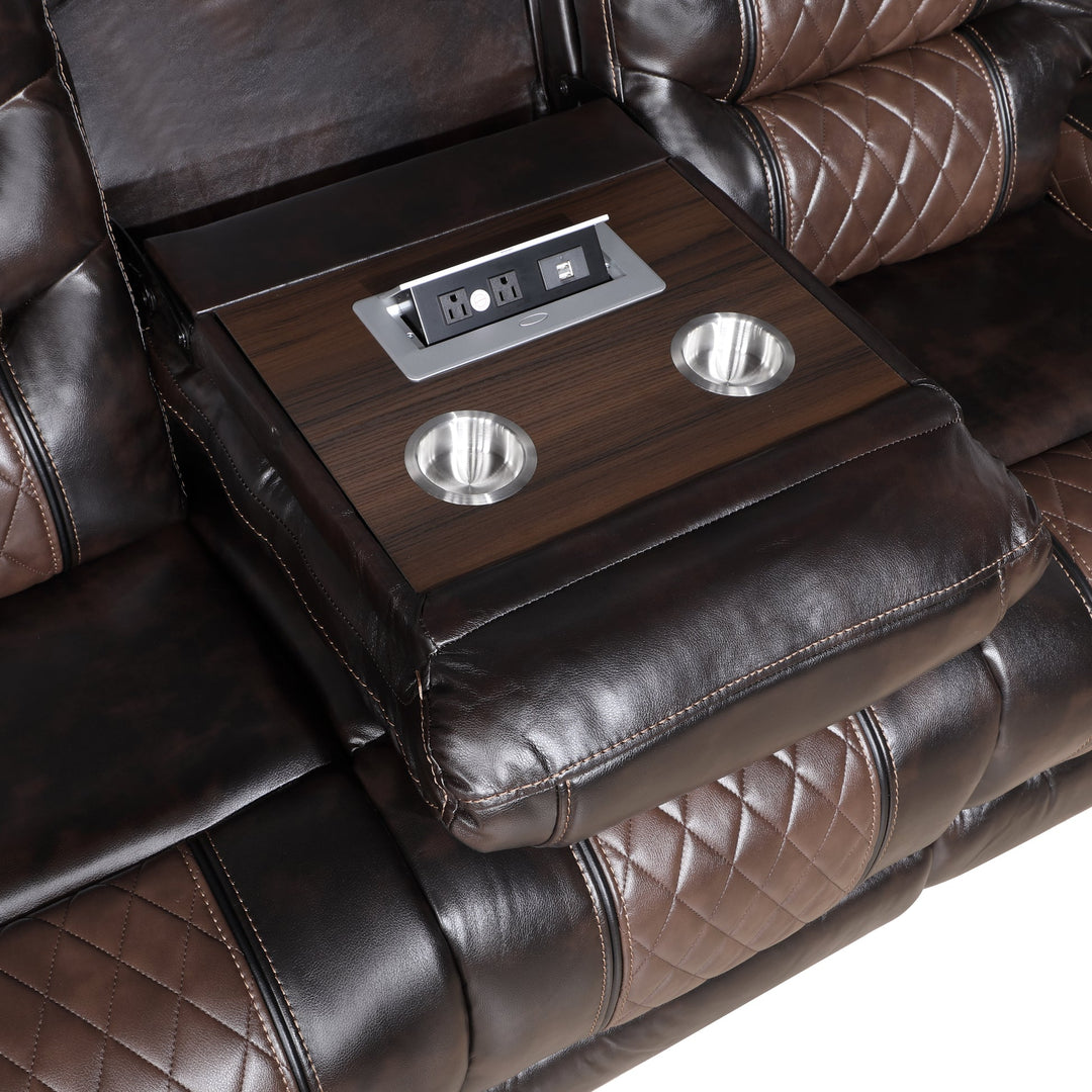 S1988 Phoenix II Brown Reclining Sofa & Loveseat