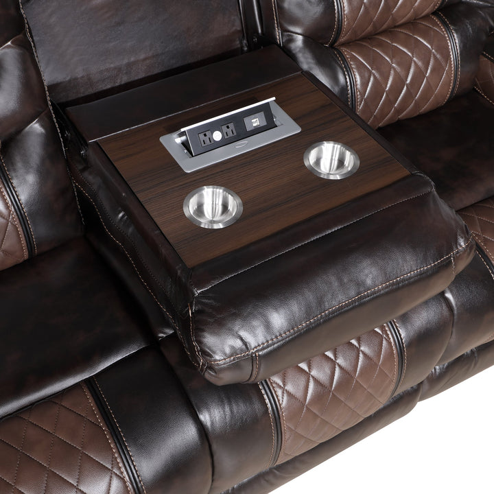 S1988 Phoenix II Brown Reclining Sofa & Loveseat