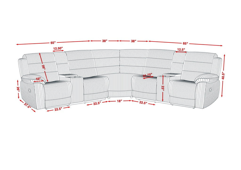 S3672 Calantha Reclining Sectional Sofa