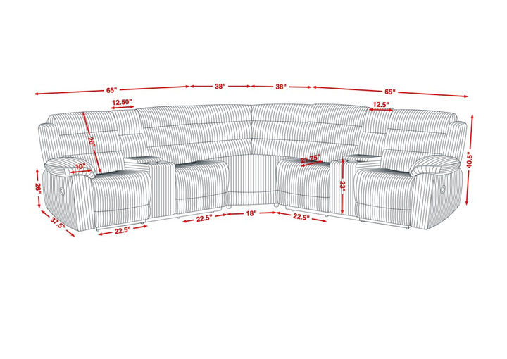 S3672 Calantha Reclining Sectional Sofa
