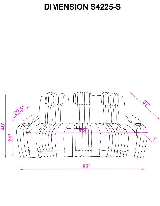 S4225 Lita Reclining Sofa & Loveseat