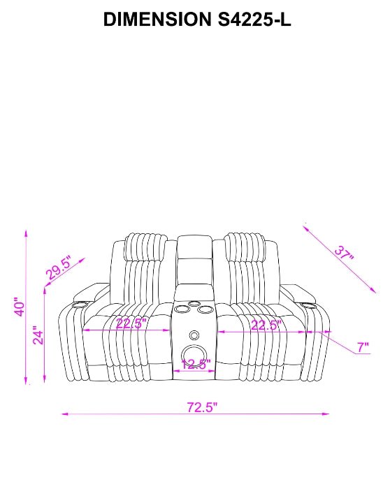 S4225 Lita Reclining Sofa & Loveseat