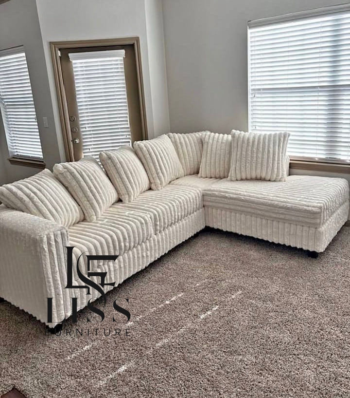 S300 Gia Corduroy Sectional Sofa