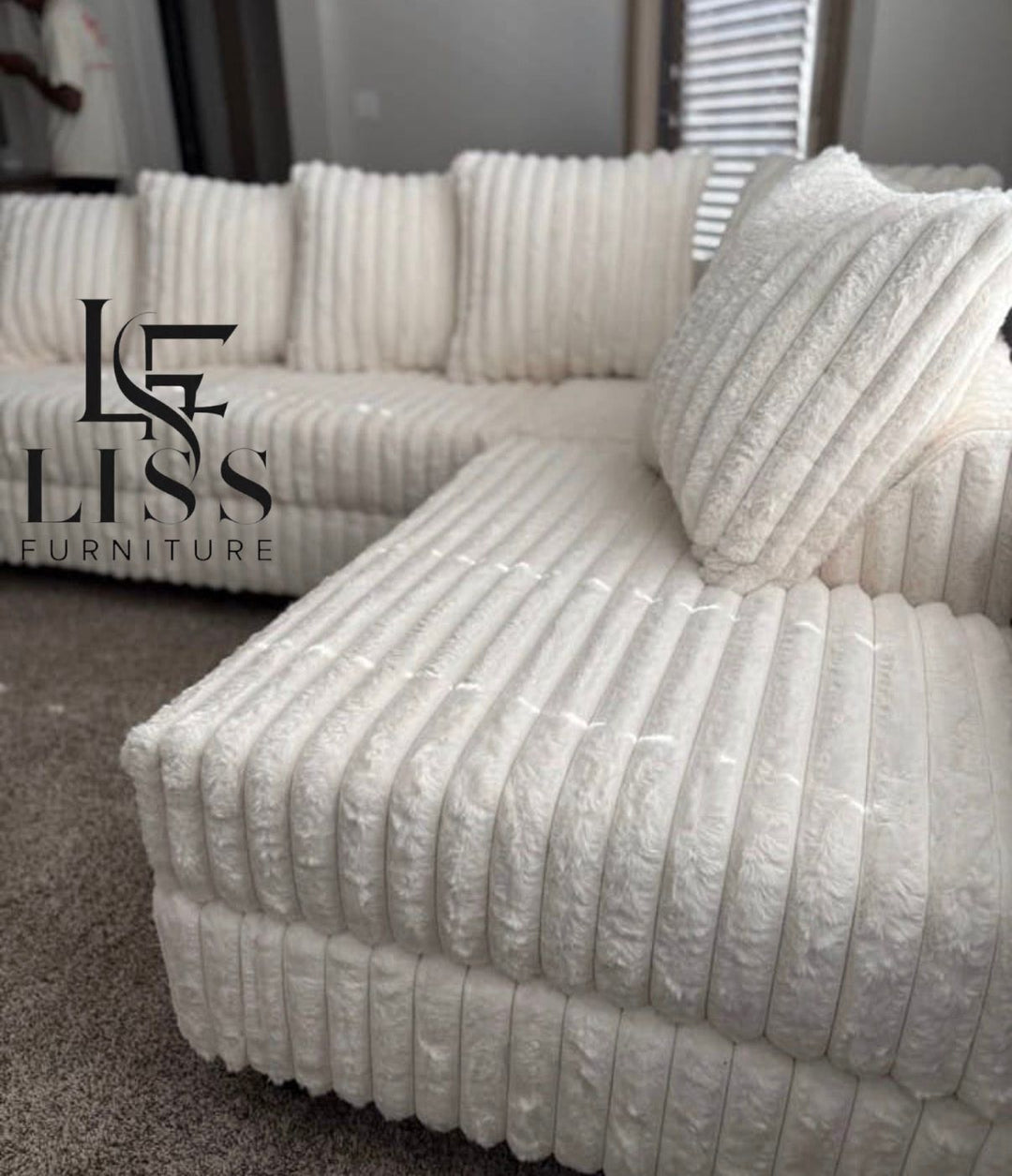 S300 Gia Corduroy Sectional Sofa