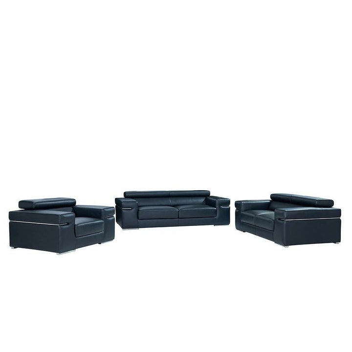 MI-8020 Soho Black Sofa & Loveseat
