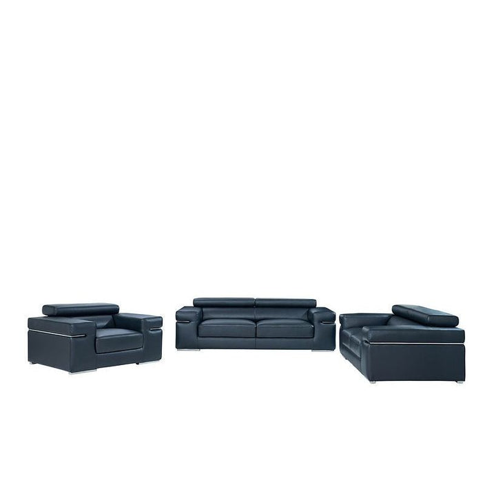 MI-8020 Soho Black Sofa & Loveseat