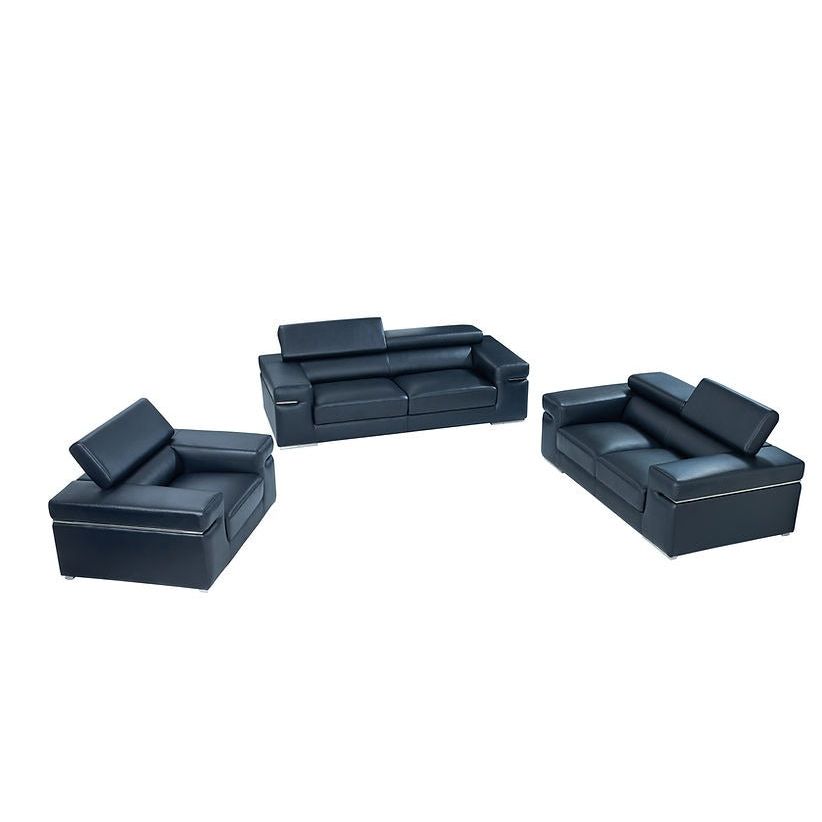 MI-8020 Soho Black Sofa & Loveseat