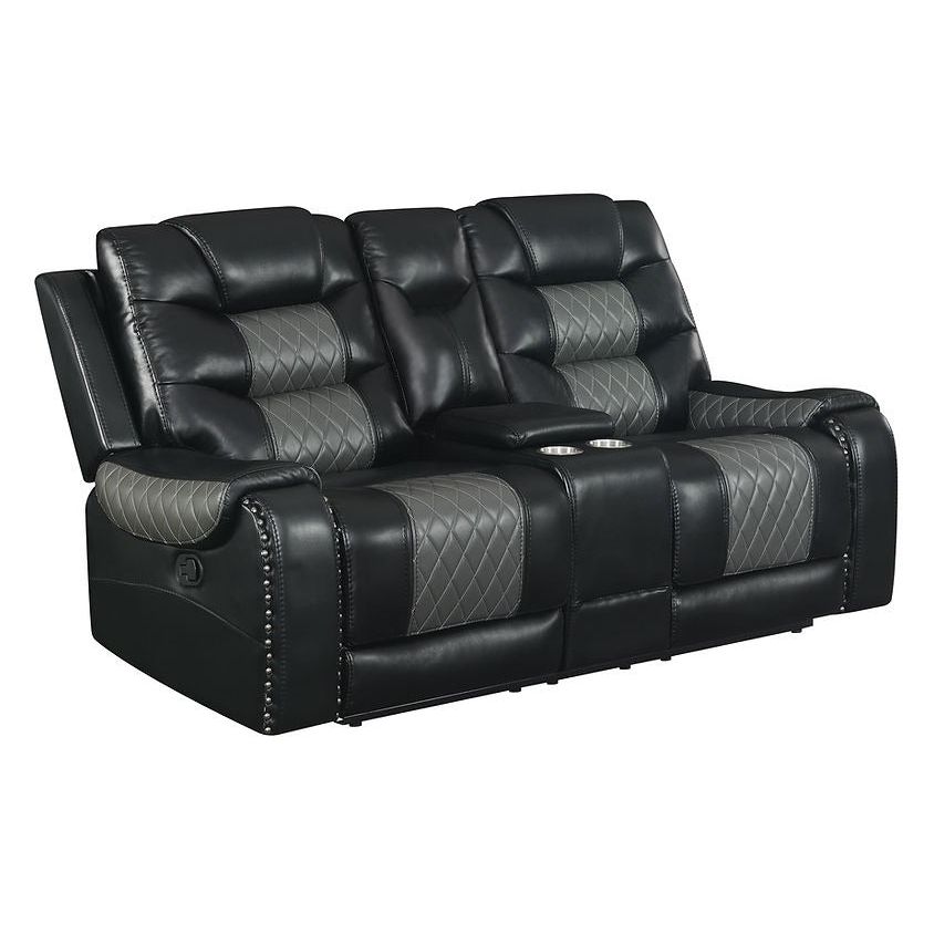 S1988 Phoenix II Black Reclining Sofa & Loveseat