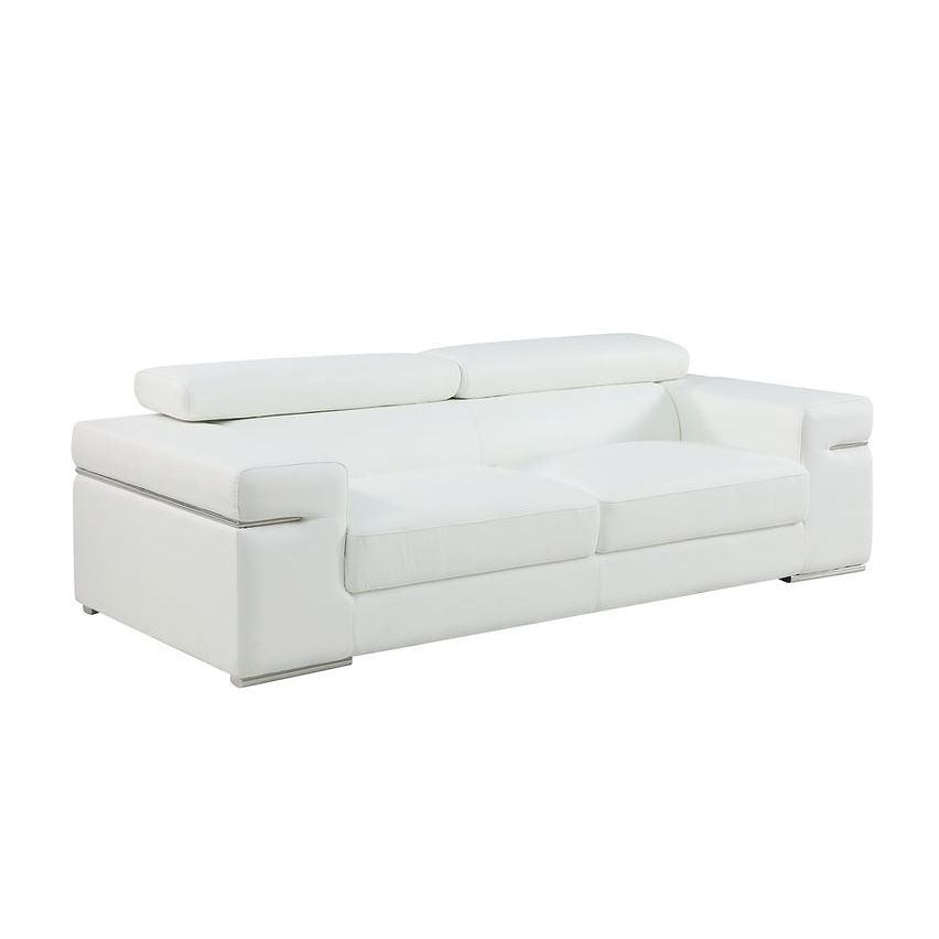 MI-8020 Soho White Sofa & Loveseat
