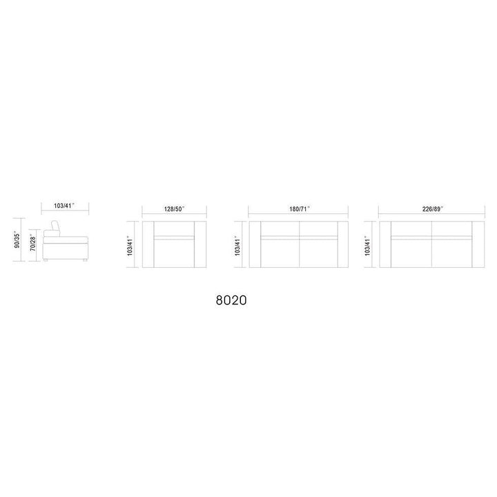 MI-8020 Soho White Sofa & Loveseat