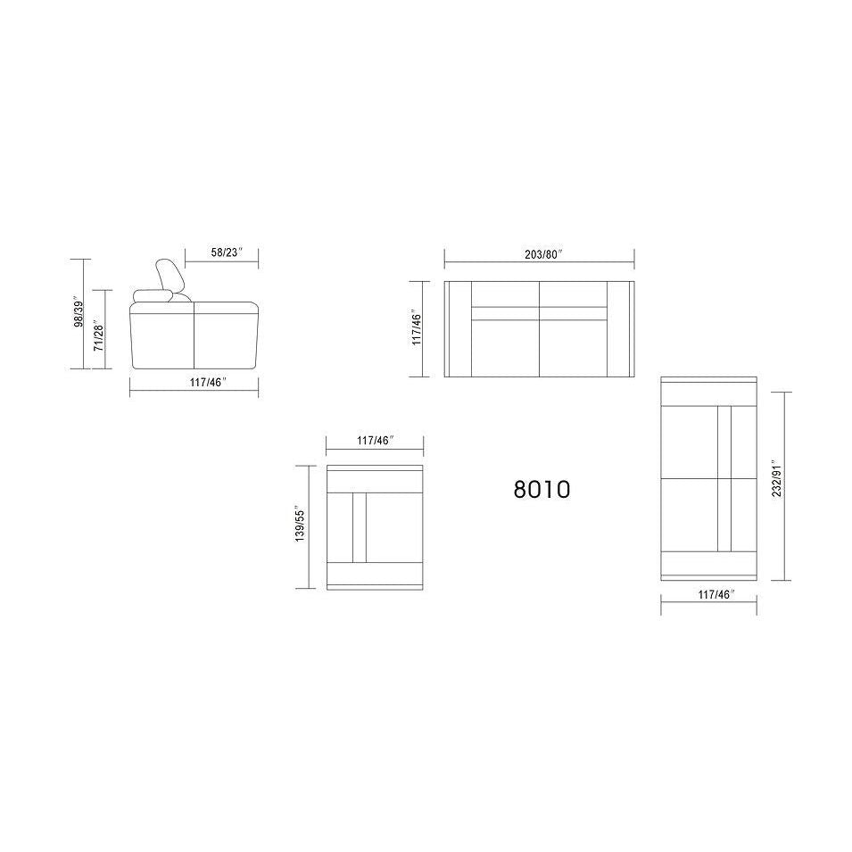 MI-8020 Soho Grey Sofa & Loveseat
