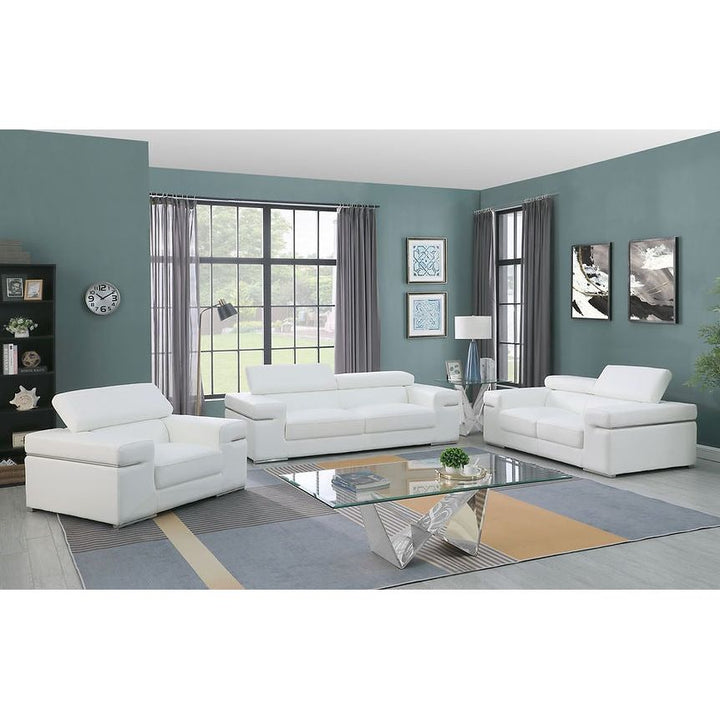 MI-8020 Soho White Sofa & Loveseat